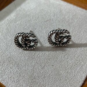 Gucci GG logo stud earrings
